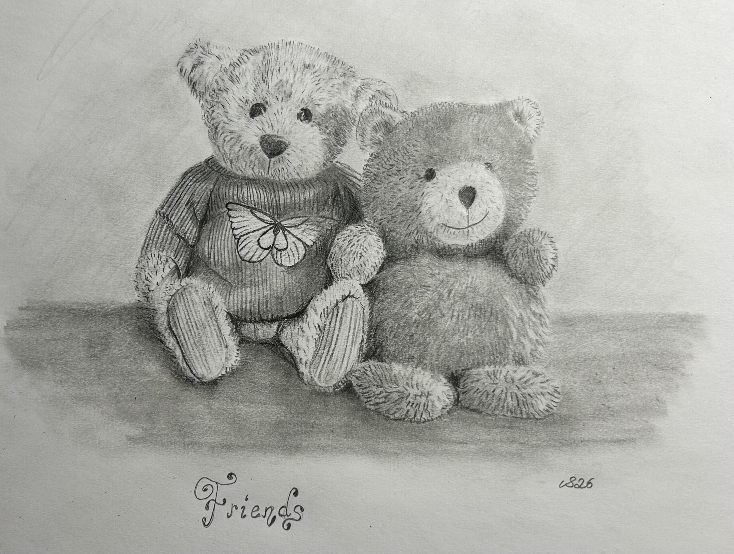 Friends en blyrts teckninga av Sandra Dahlberg genom Sandra Dahlberg Art